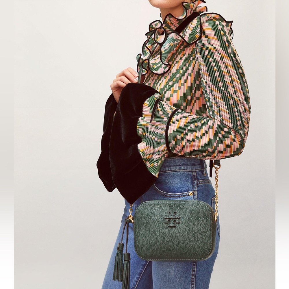 Tory Burch McGraw Camera Bag Pine Green NWOT SOLD